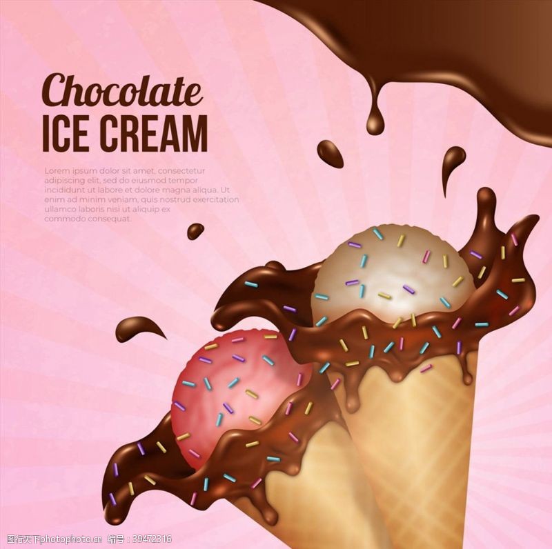 冰淇淋海报美味冰淇淋广告图片