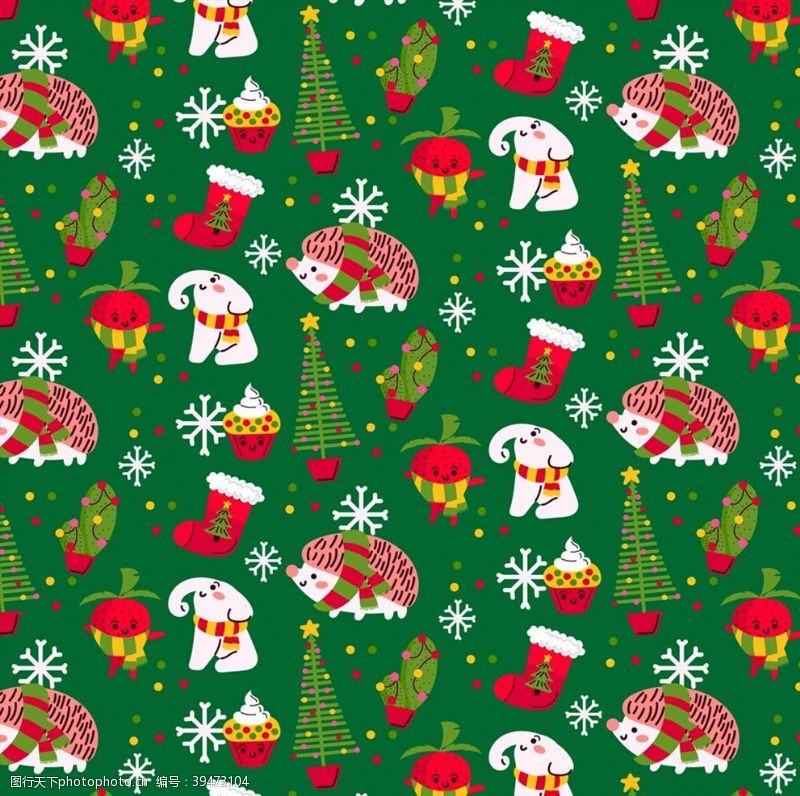 圣蛋圣诞大象刺猬背景图片