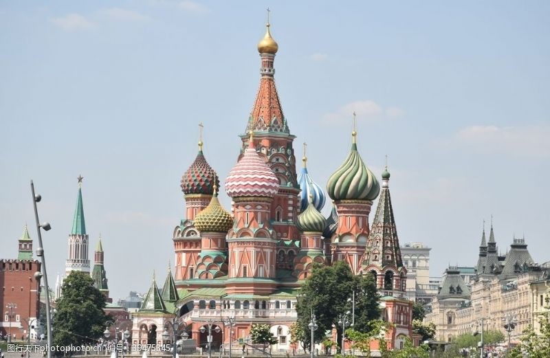 俄罗斯风景圣瓦西里教堂图片
