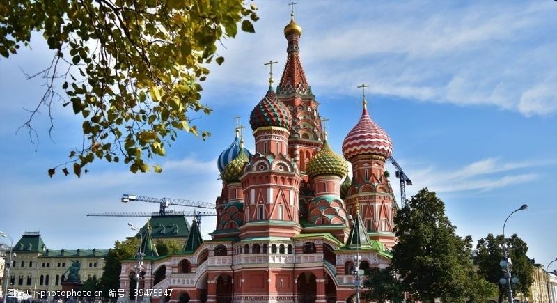 俄罗斯风景圣瓦西里教堂图片