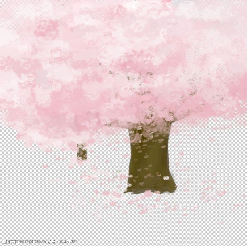 樱花宣传手绘樱花图片