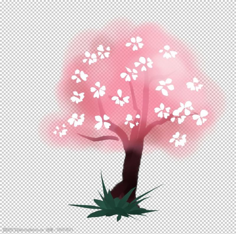 桃花季樱花素材图片