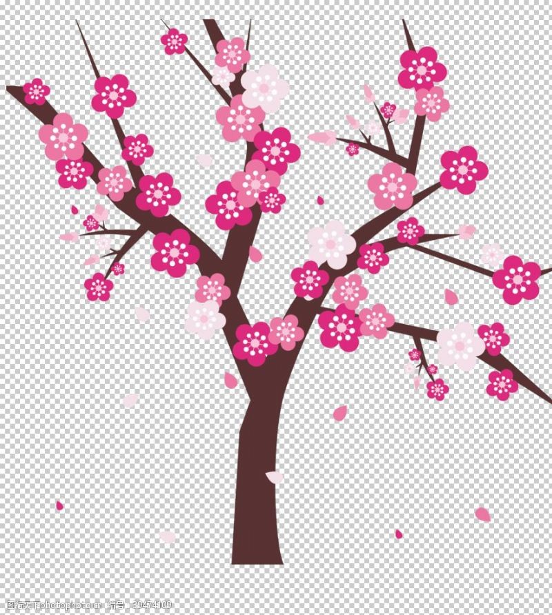 樱花展架樱花装饰素材图片