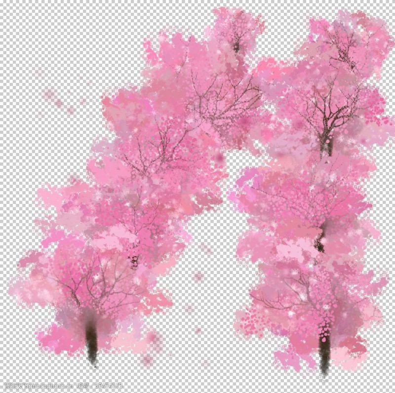 樱花公园樱花装饰素材图片