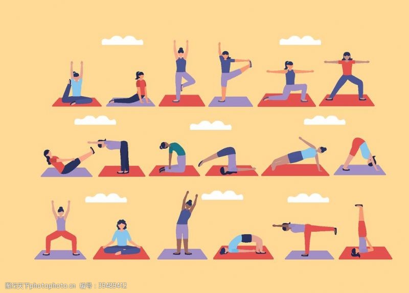 健身健美锻炼身体瑜伽图片