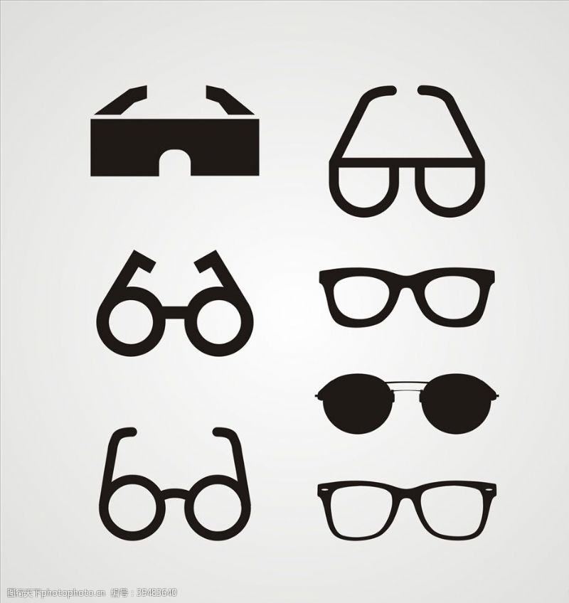 墨镜广告黑色矢量眼镜素材元素图片