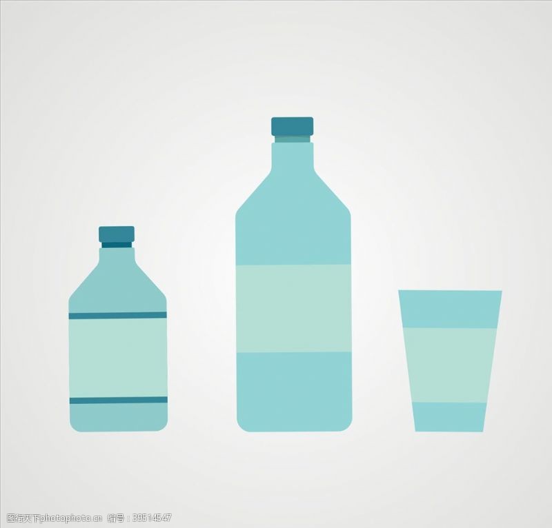 橡胶矢量水瓶水杯元素图片