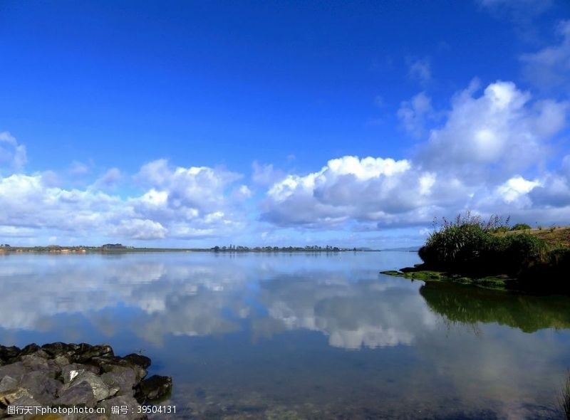 新西兰海滨风光天空之镜图片