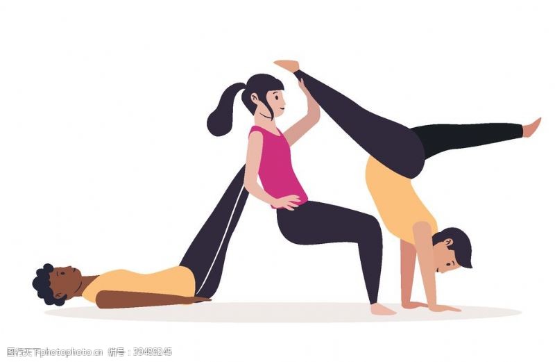 锻炼身体瑜伽图片