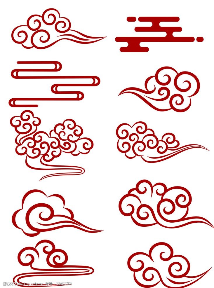 古典花纹边框中国风祥云图片