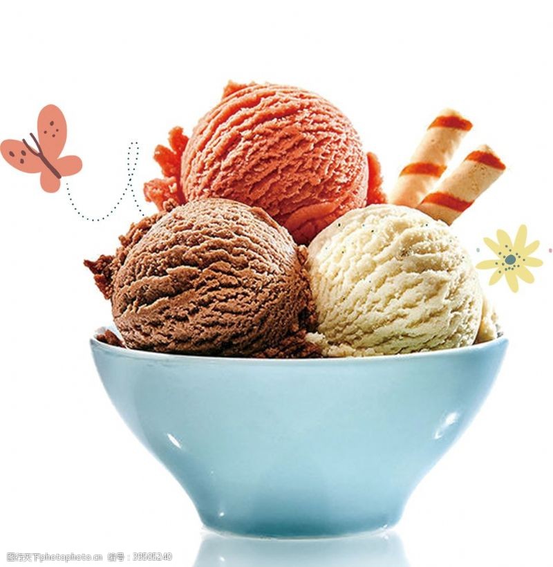 奶昔彩球巧克力冰淇淋png素材图片