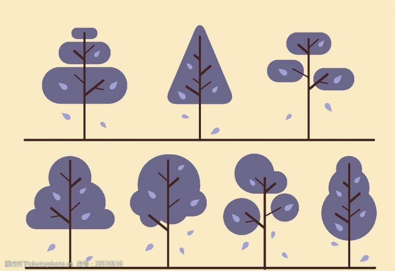 矢量大树抽象树图片