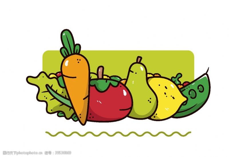 水果蔬菜图标美食卡通蔬菜水果图片