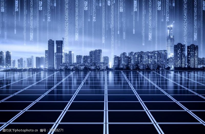 智慧城市年会背景板素材元素线条点线科技图片