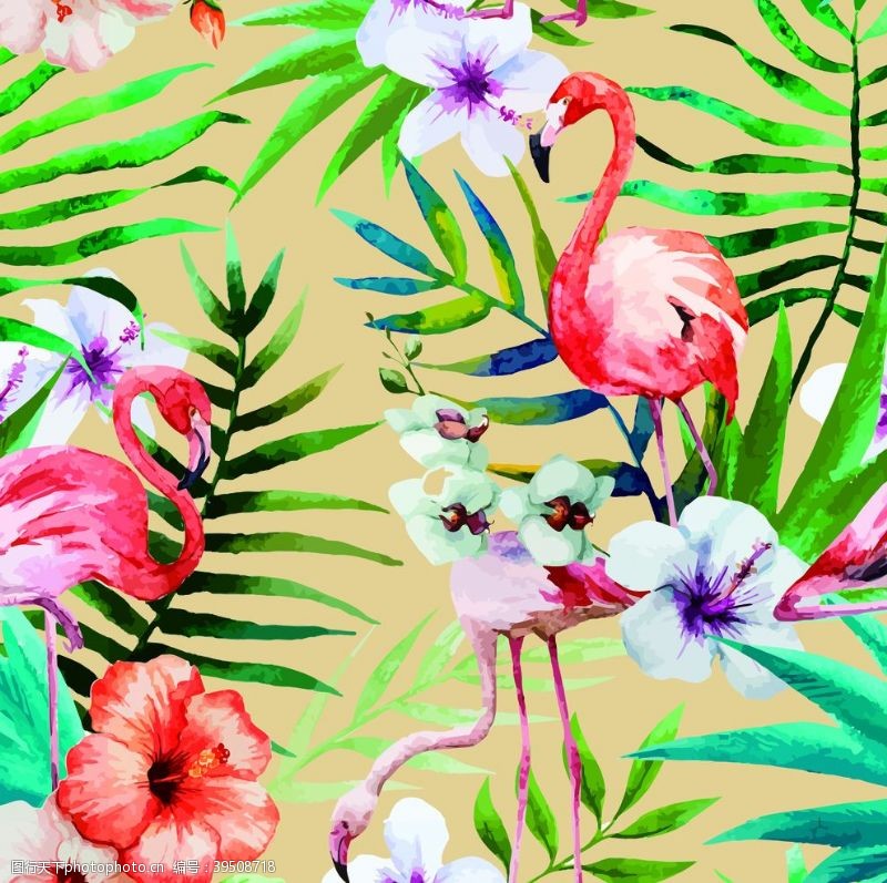 背包热带花图片