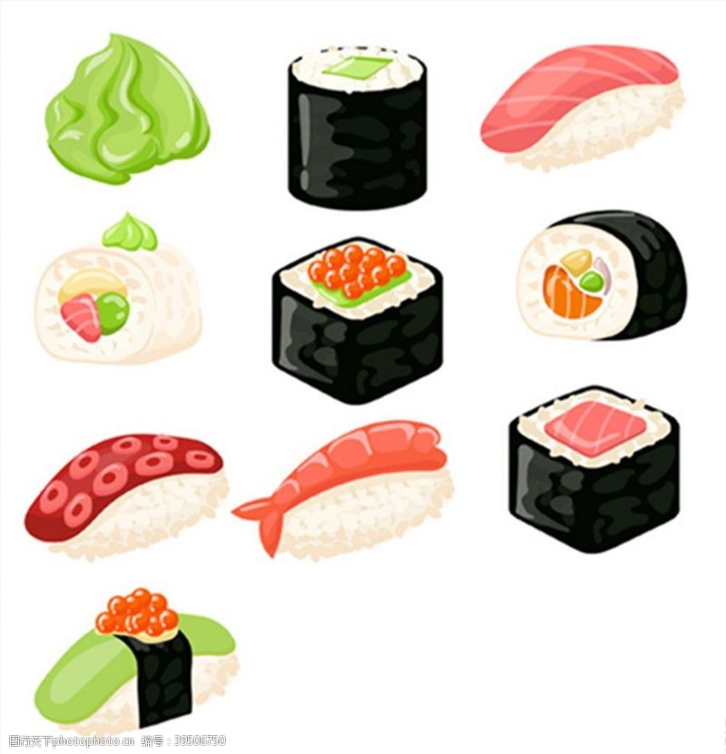 冷饮价格表日系风日本料理寿司PNG图片