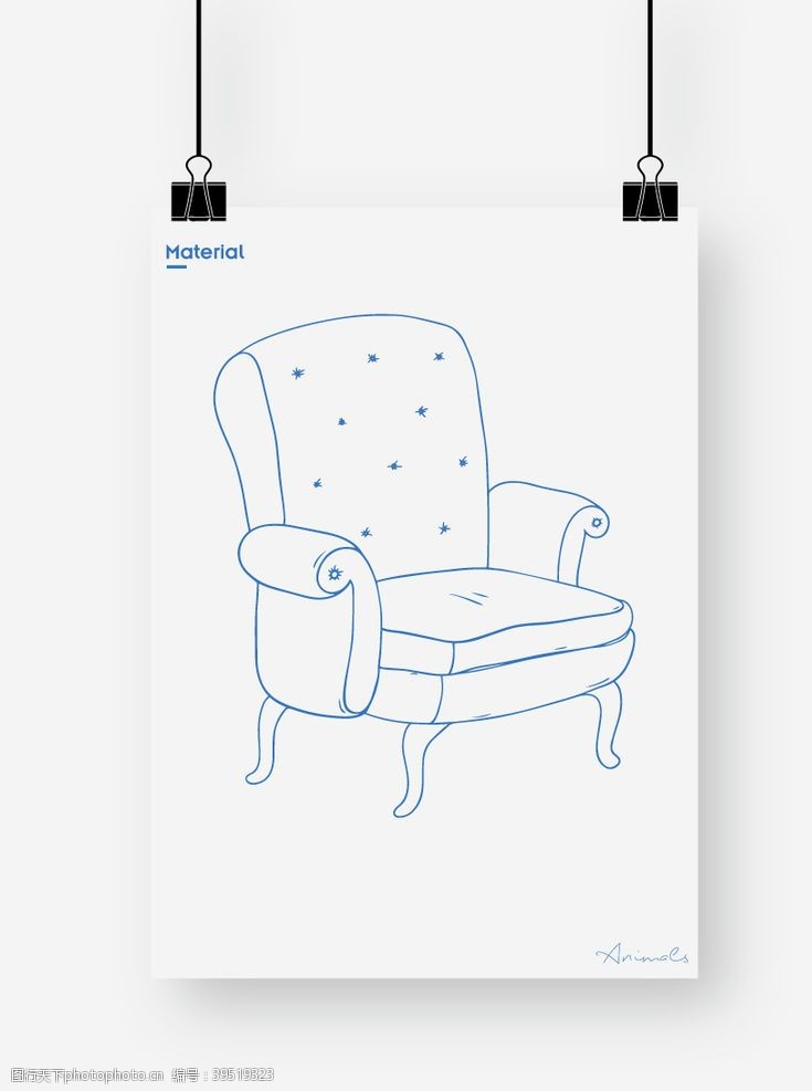 手绘椅子沙发图片