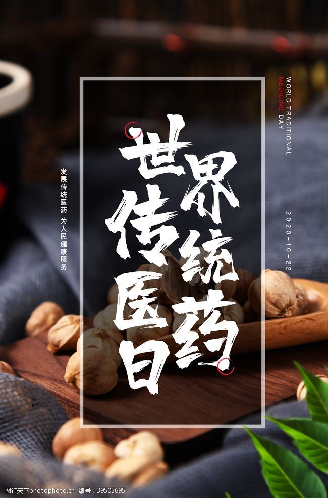 中医药文化世界医药日传统海报图片