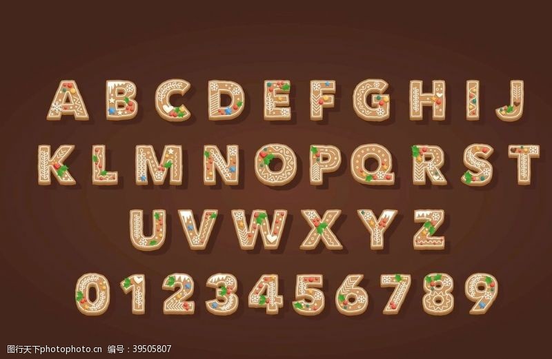 儿童字体字母数字英文图片