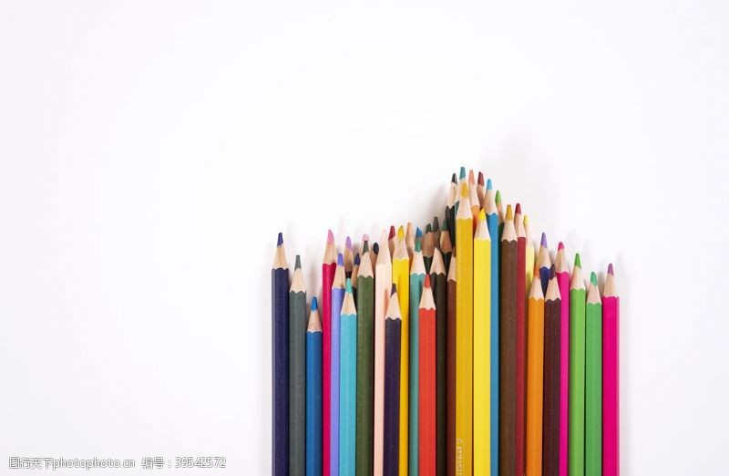 彩色铅笔彩色画笔摄影图图片
