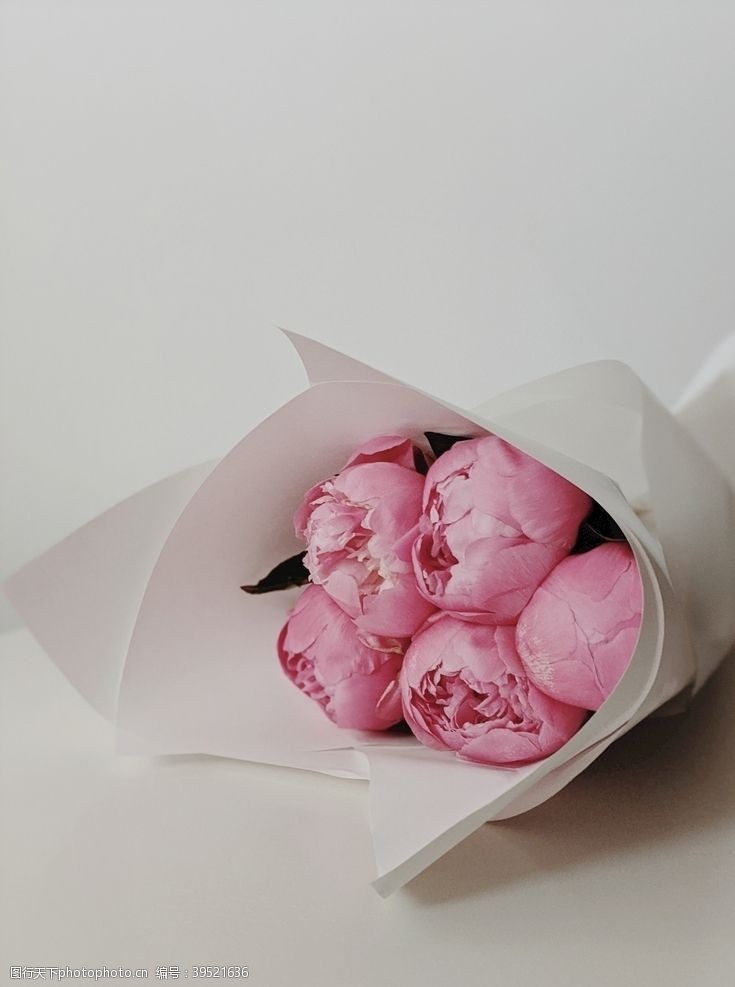 婚礼花束粉红玫瑰花束图片
