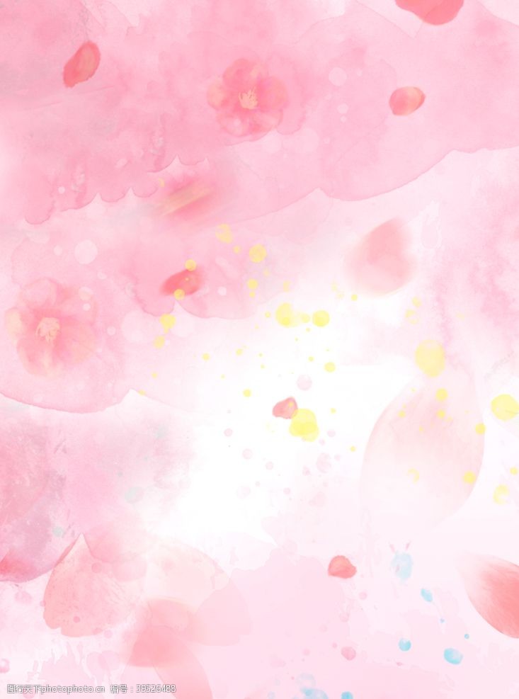 婚庆宣传粉色水彩背景图片
