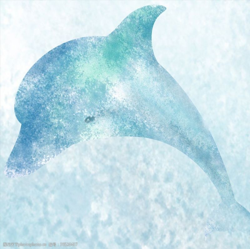 创意头像手绘海豚图片