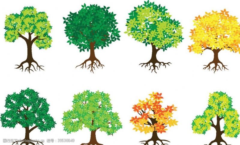 卡通景观树木树木图片