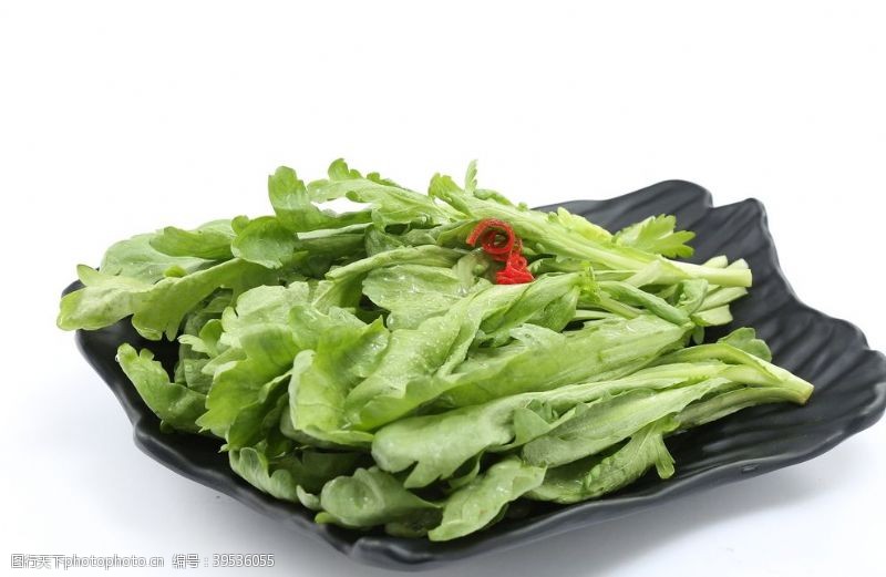 绿色蔬菜海报素材茼蒿图片