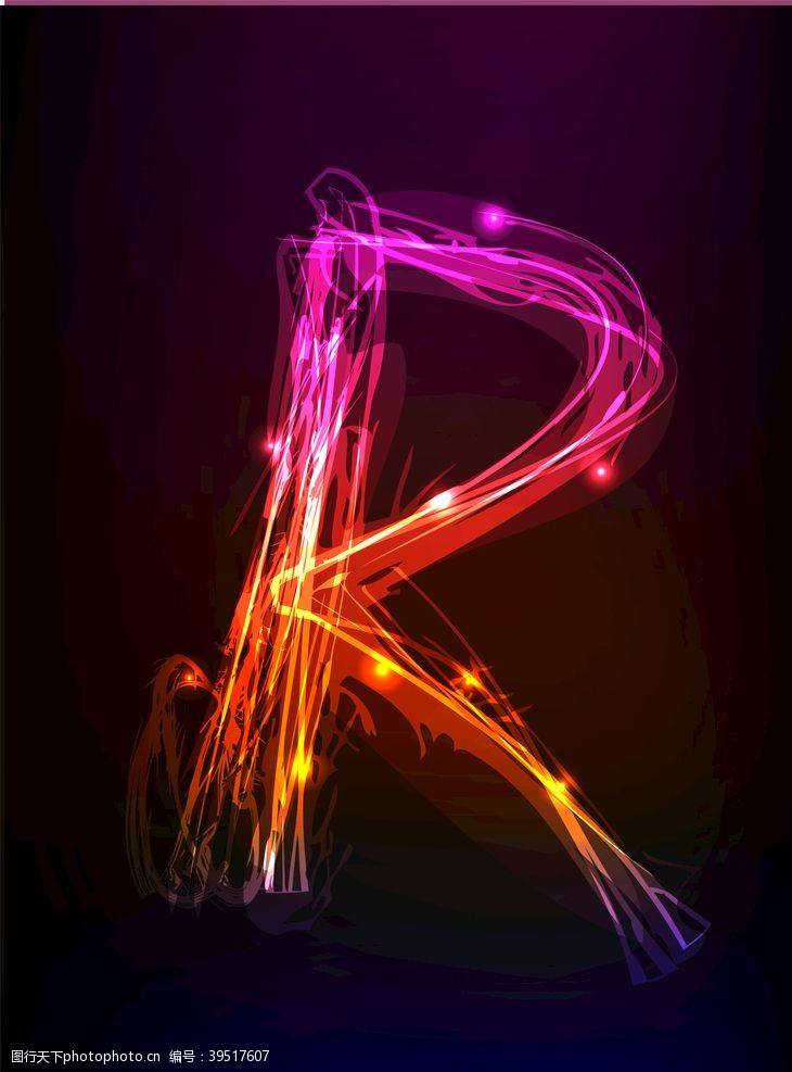 立体字母字母R图片