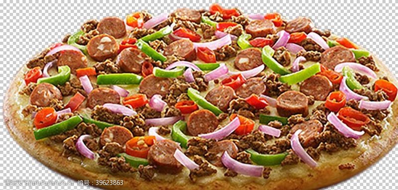 烤肉菜单披萨图片