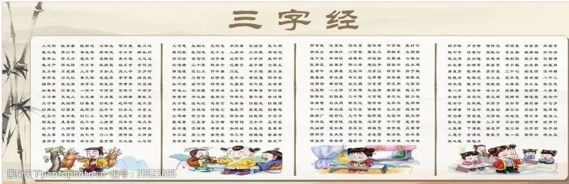 校园文化经典三字经宣传栏图片
