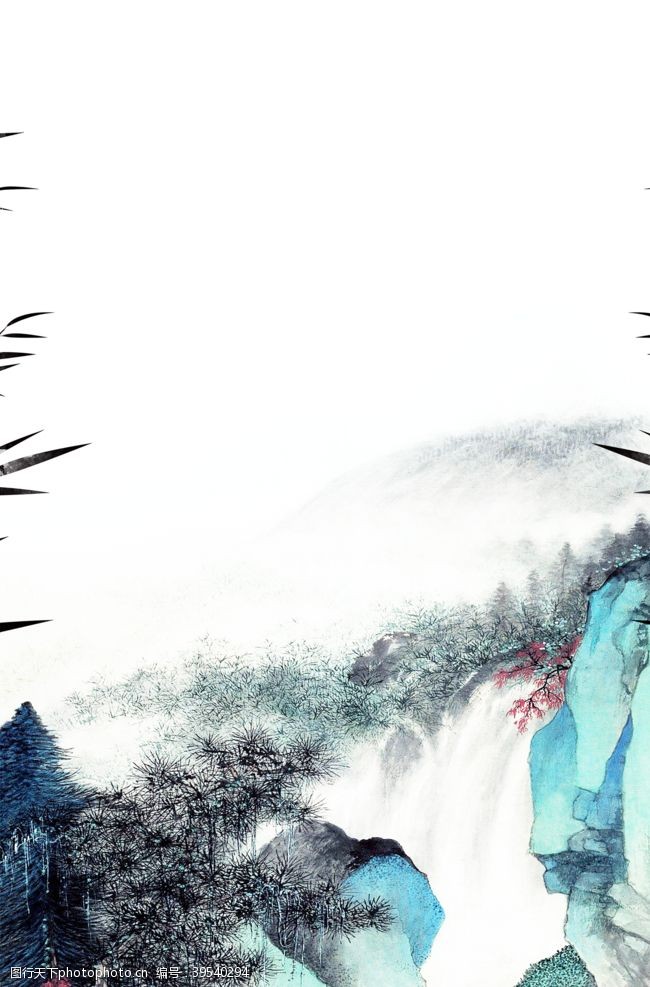 4山水画中国风背景图片