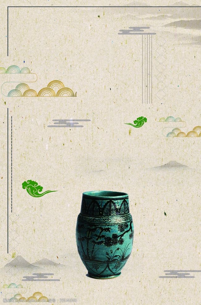 传统茶文化中国风背景图片