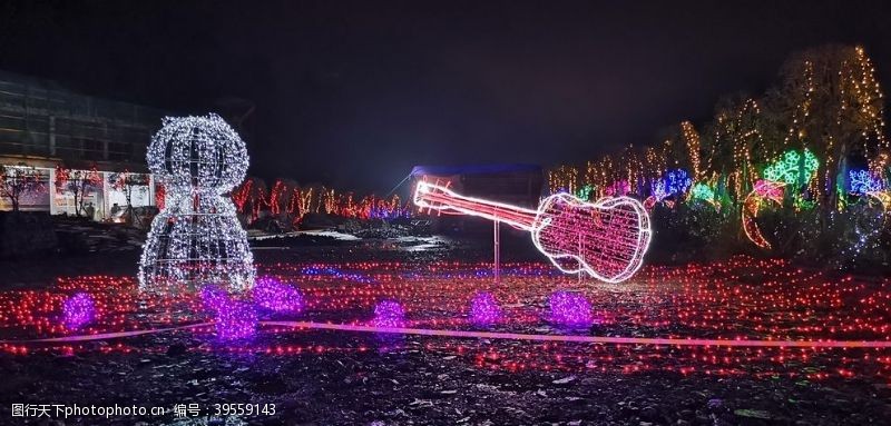 春节旅游灯光节照片图片