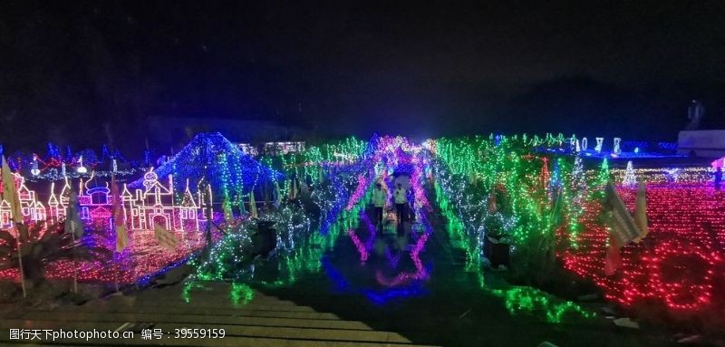 春节旅游灯光夜景图片