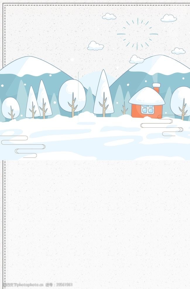 圣诞卡通小人冬天背景图片