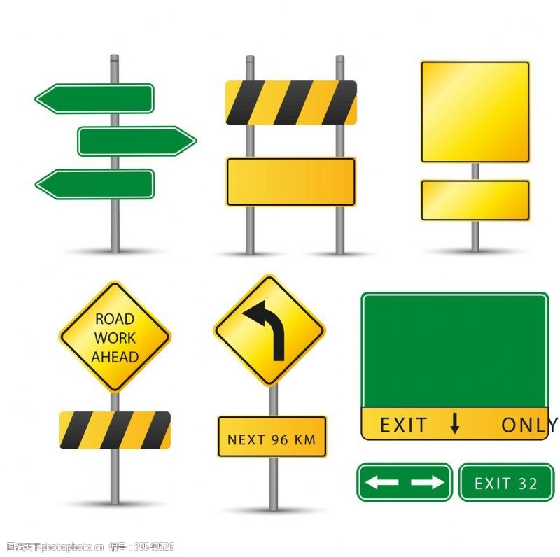 信号灯路牌路标指示牌红绿灯图片