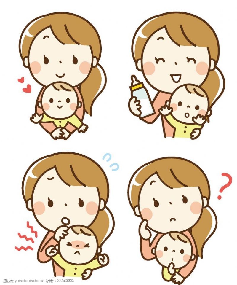 婴儿喂奶母亲与婴儿图片