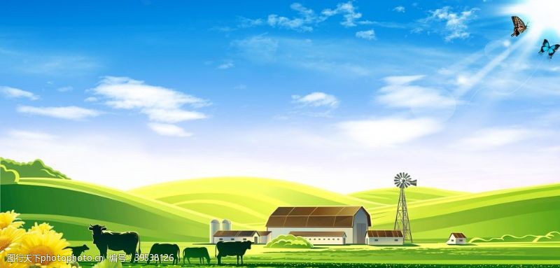 建设新农村农业展板背景图片