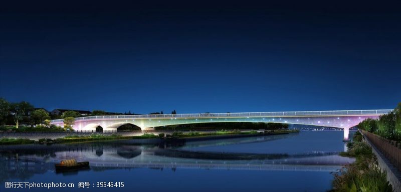 室外模型桥梁道路道路绿化桥梁效果图图片