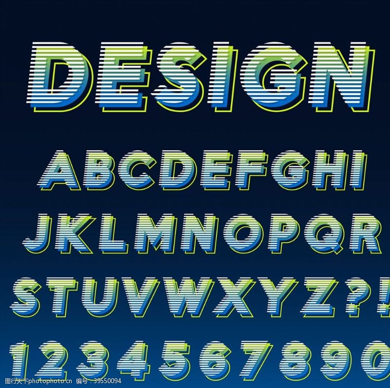 3d数字英文字母设计图片