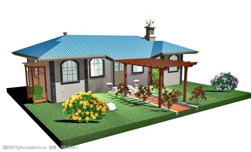 农村自建房3D建筑模型图片