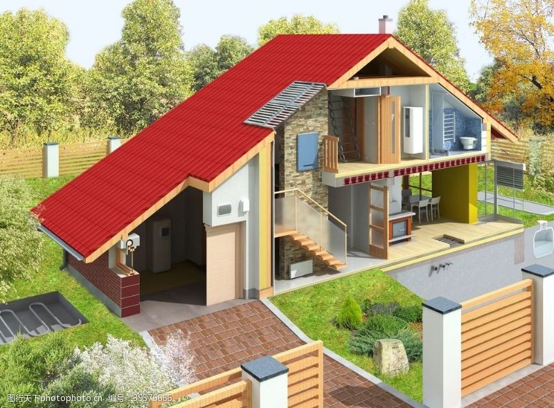 豪宅3D建筑模型图片