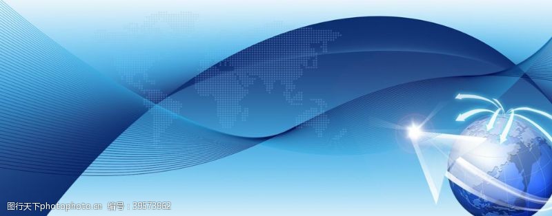 互联网大会动感几何科技背景炫彩展板蓝色图片