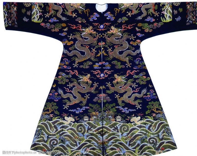 服装绣花汉服素材图片