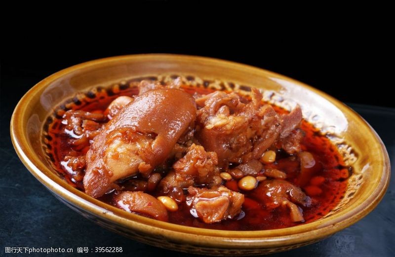 中华美食黄豆烧猪手图片