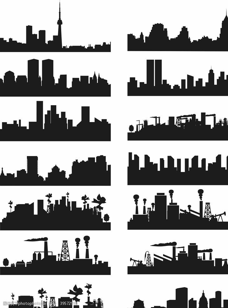 矢量城市建筑图片