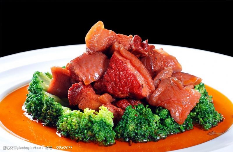 红色传单极品红烧肉图片