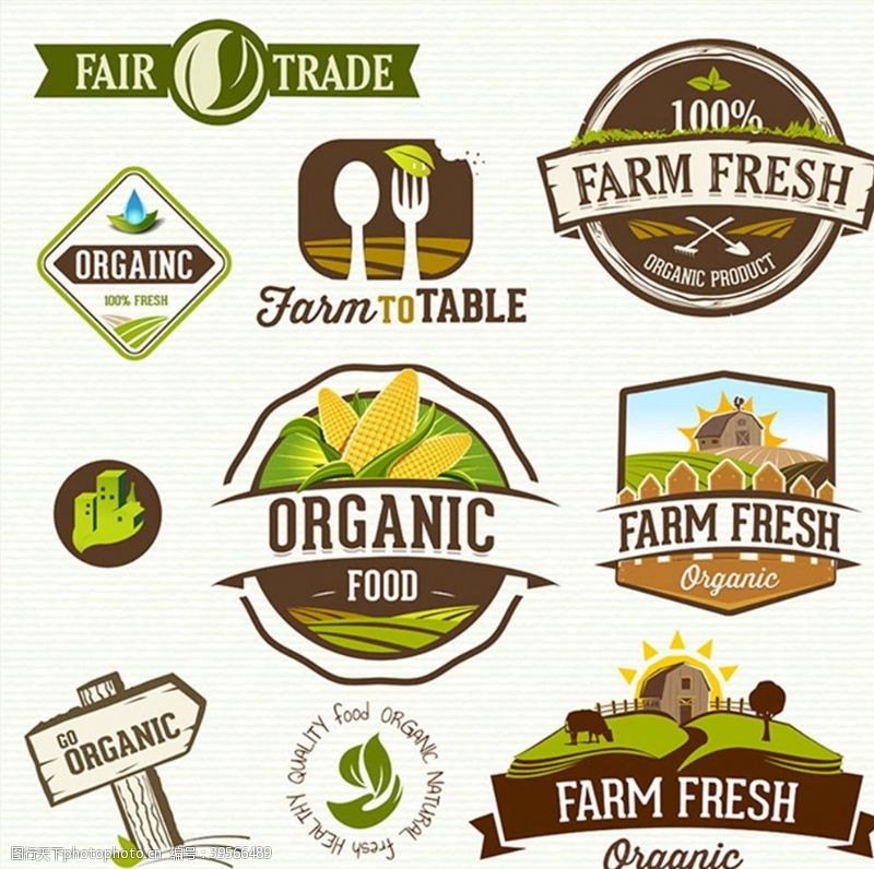 指示标志绿色农场图标图片